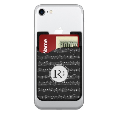 Musical Notes 2-in-1 Cell Phone Credit Card Holder & Screen Cleaner (Personalized)