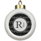 Musical Notes Ceramic Ball Ornament (Personalized)