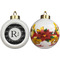 Musical Notes Ceramic Christmas Ornament - Poinsettias (APPROVAL)