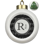 Musical Notes Ceramic Ball Ornament - Christmas Tree (Personalized)