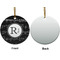 Musical Notes Ceramic Flat Ornament - Circle Front & Back (APPROVAL)