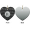 Musical Notes Ceramic Flat Ornament - Heart Front & Back (APPROVAL)