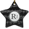 Musical Notes Ceramic Flat Ornament - Star (Front)