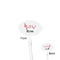Musical Notes Clear Plastic 7" Stir Stick - Oval - Front & Back