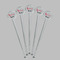 Musical Notes Clear Plastic 7" Stir Stick - Round - Fan View