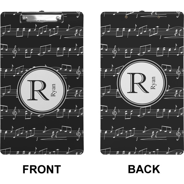 Musical Notes Clipboard (Legal) (Front + Back)