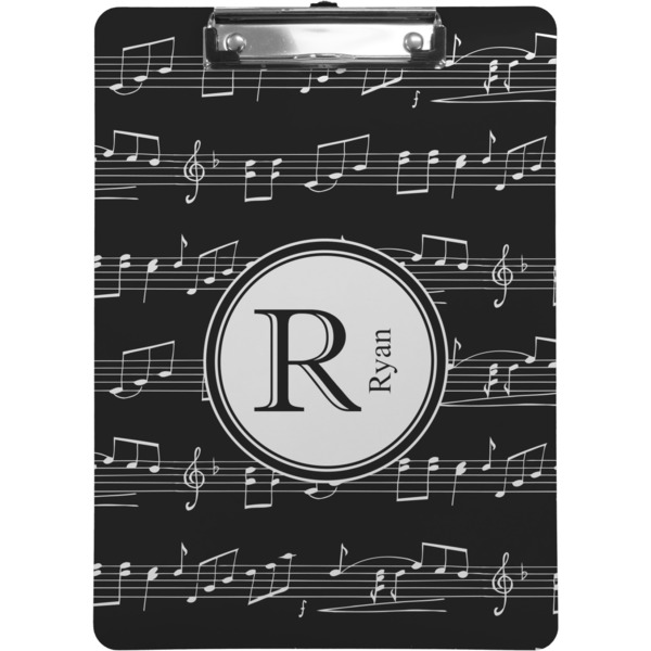 Custom Musical Notes Clipboard (Letter Size) (Personalized)