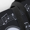 Musical Notes Closeup of Tote w/Black Handles