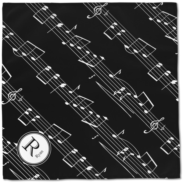 Musical Notes Cloth Napkins - Personalized Dinner (Full Open)