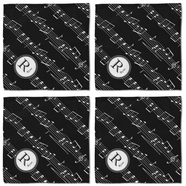 Musical Notes Cloth Napkins - Personalized Lunch (APPROVAL) Set of 4