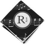 Musical Notes Cloth Napkin w/ Name and Initial