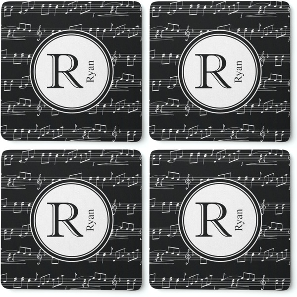 Musical Notes Coaster Rubber Back - Apvl