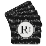Musical Notes Cork Coaster - Set of 4 w/ Name and Initial