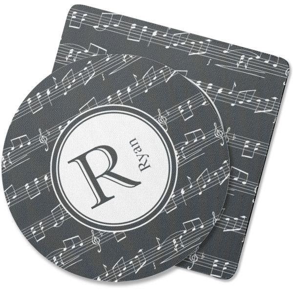 Custom Musical Notes Rubber Backed Coaster (Personalized)
