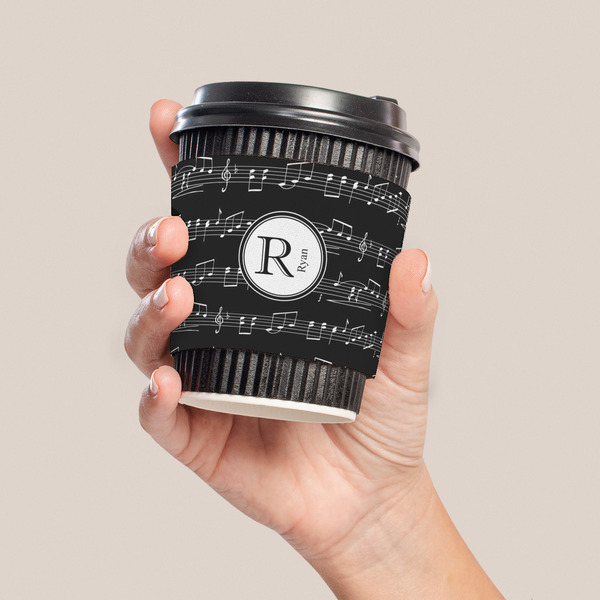Musical Notes Coffee Cup Sleeve - LIFESTYLE