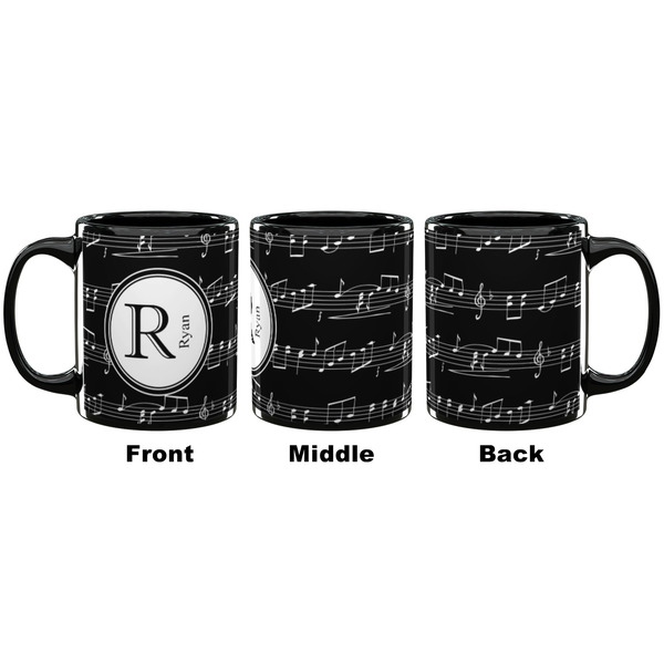 Musical Notes Coffee Mug - 11 oz - Black APPROVAL