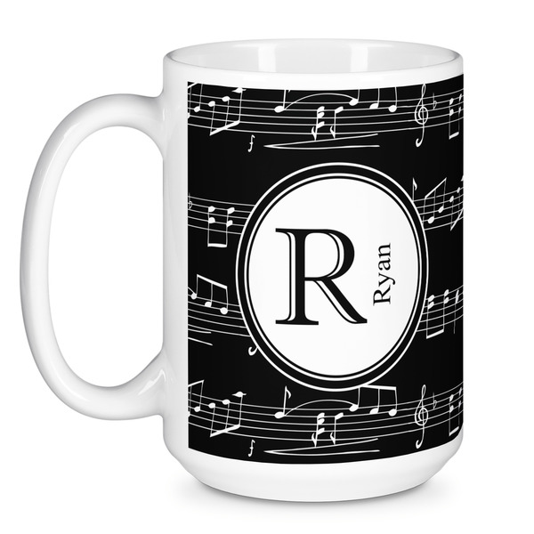 Musical Notes Coffee Mug - 15 oz - White