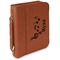 Musical Notes Cognac Leatherette Bible Covers with Handle & Zipper - Main