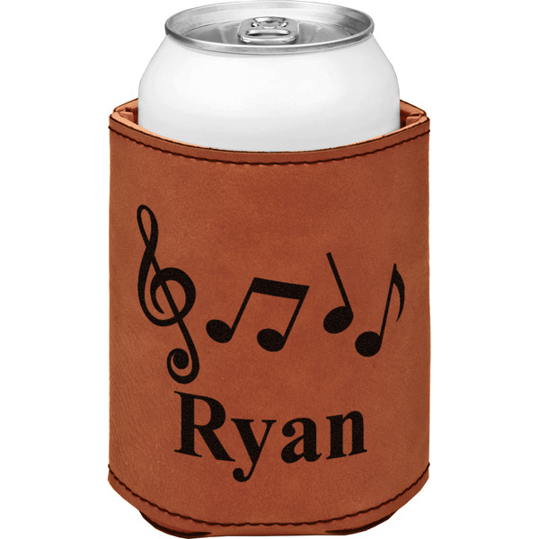 Custom Musical Notes Leatherette Can Sleeve - Double Sided (Personalized)
