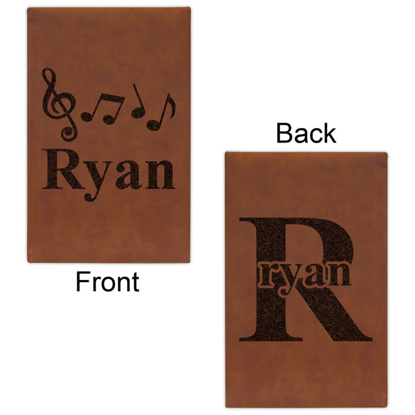 Musical Notes Cognac Leatherette Journal - Double Sided - Apvl