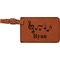 Musical Notes Cognac Leatherette Luggage Tags