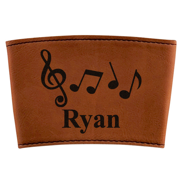Custom Musical Notes Leatherette Cup Sleeve (Personalized)