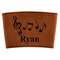 Musical Notes Leatherette Cup Sleeve (Personalized)