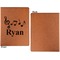 Musical Notes Cognac Leatherette Portfolios with Notepad - Large - Single Sided - Apvl