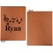 Musical Notes Cognac Leatherette Portfolios with Notepad - Small - Single Sided- Apvl