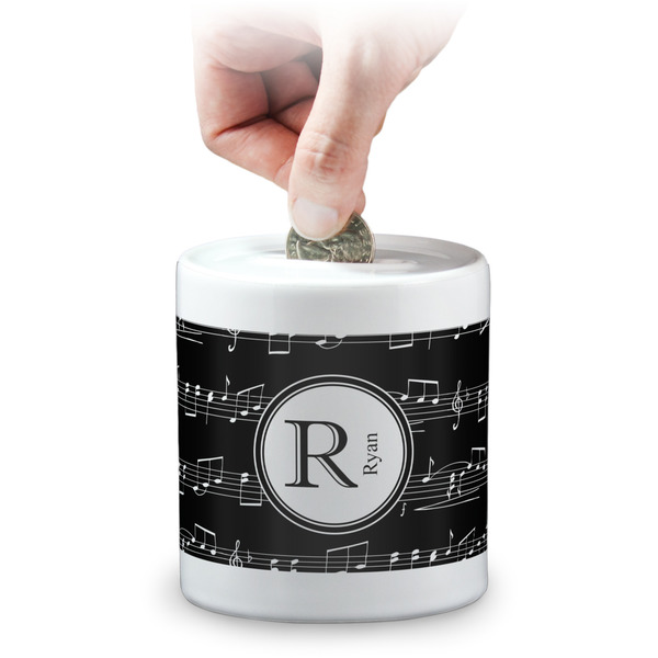 Custom Musical Notes Coin Bank (Personalized)