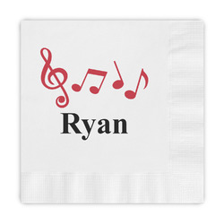 Musical Notes Embossed Decorative Napkins (Personalized)