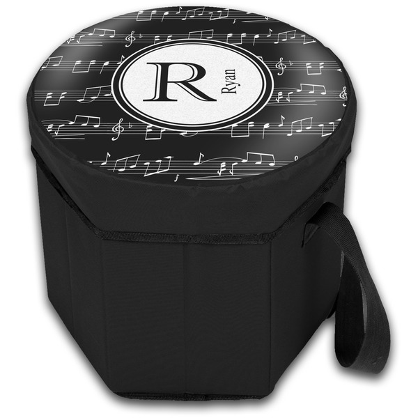 Musical Notes Collapsible Personalized Cooler & Seat (Closed)