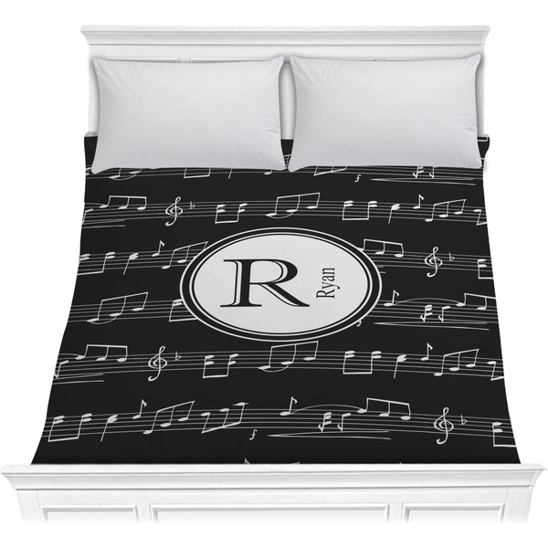 Custom Musical Notes Comforter - Full / Queen (Personalized)