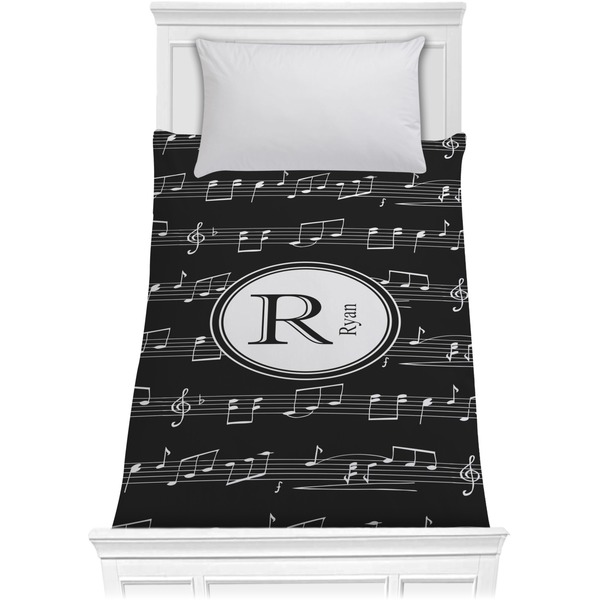 Custom Musical Notes Comforter - Twin (Personalized)