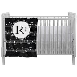 Musical Notes Crib Comforter / Quilt (Personalized)