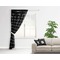 Musical Notes Curtain With Window and Rod - in Room Matching Pillow