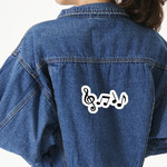 Musical Notes Twill Iron On Patch - Custom Shape - X-Large