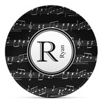 Musical Notes Microwave Safe Plastic Plate - Composite Polymer (Personalized)
