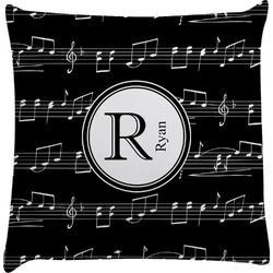 Musical Notes Decorative Pillow Case (Personalized)