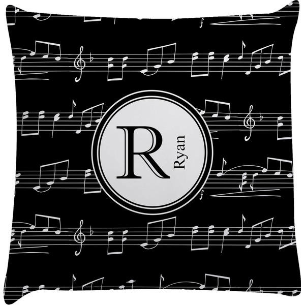 Custom Musical Notes Decorative Pillow Case (Personalized)