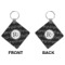 Musical Notes Diamond Keychain (Front + Back)