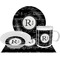 Musical Notes Dinner Set - Single 4 Pc Setting w/ Name and Initial