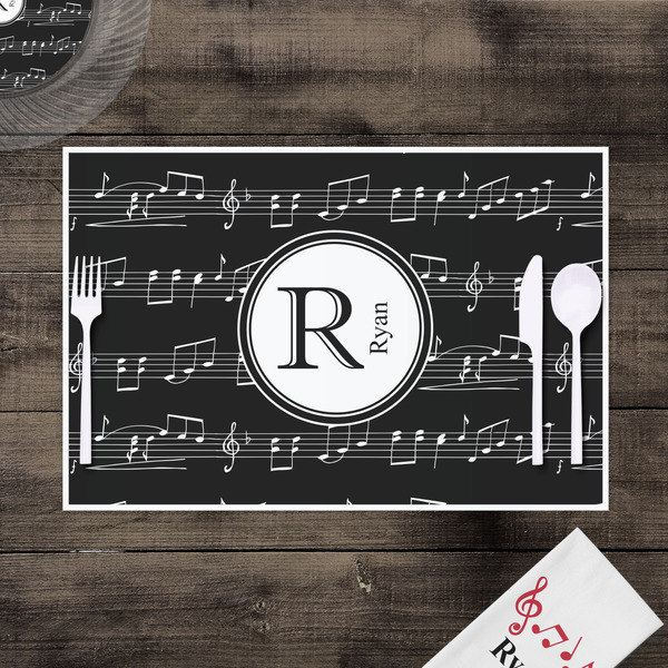 Musical Notes Disposable Paper Placemat - In Context