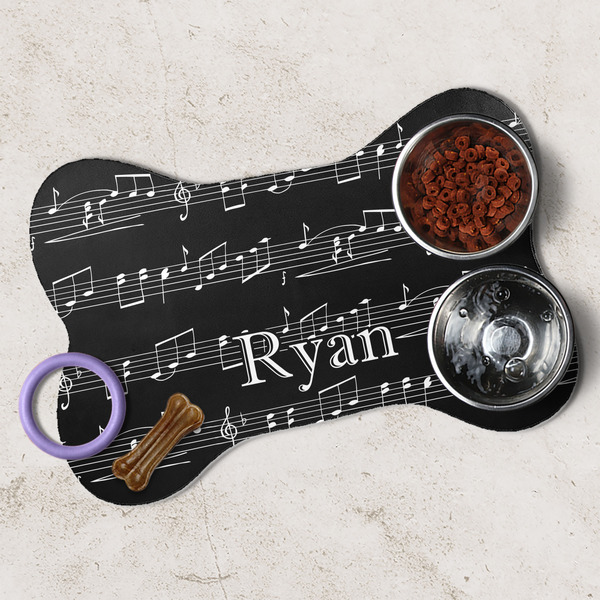 Musical Notes Dog Bone Shaped Mat Lifestyle