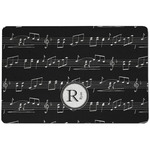 Musical Notes Dog Food Mat w/ Name and Initial