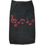Musical Notes Black Pet Shirt (Personalized)