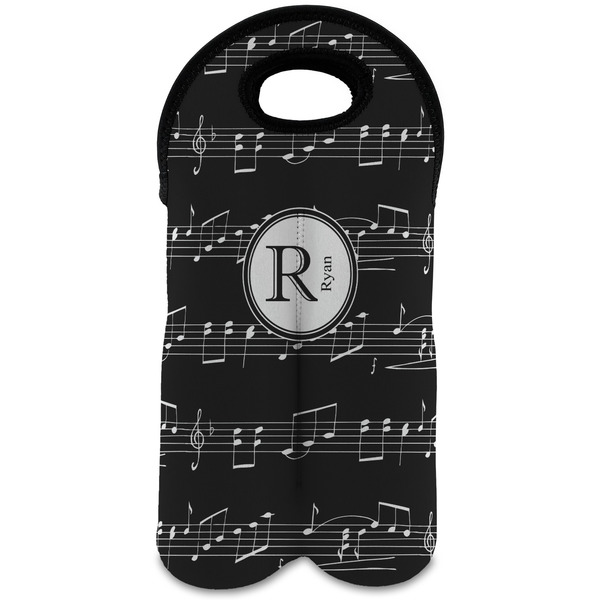 Custom Musical Notes Wine Tote Bag (2 Bottles) (Personalized)