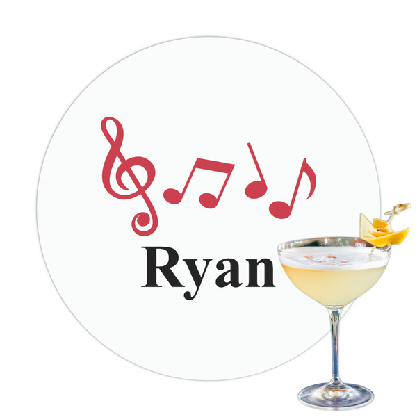 Custom Musical Notes Printed Drink Topper (Personalized)