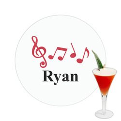 Musical Notes Printed Drink Topper -  2.5" (Personalized)