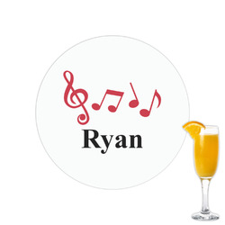 Musical Notes Printed Drink Topper - 2.15" (Personalized)